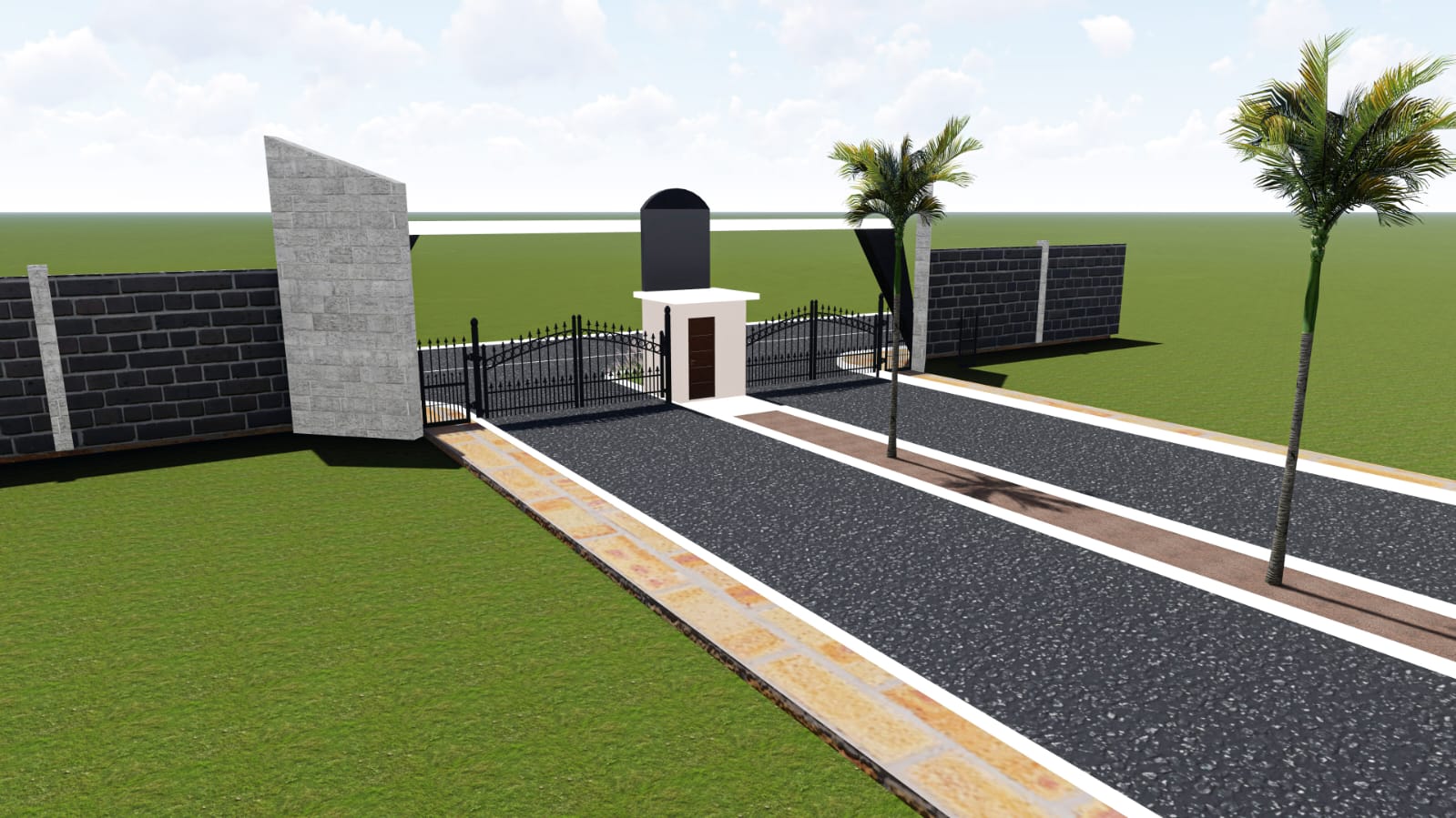 Secure Boundary Gate Wall Arch design